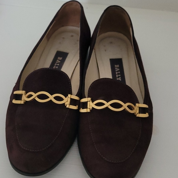 BALLY Suede Shoes with Gold buckle - Picture 3 of 5
